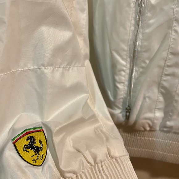 SPECIAL PUMA FERRARI White Windbreaker Jacket - Picture 2 of 5
